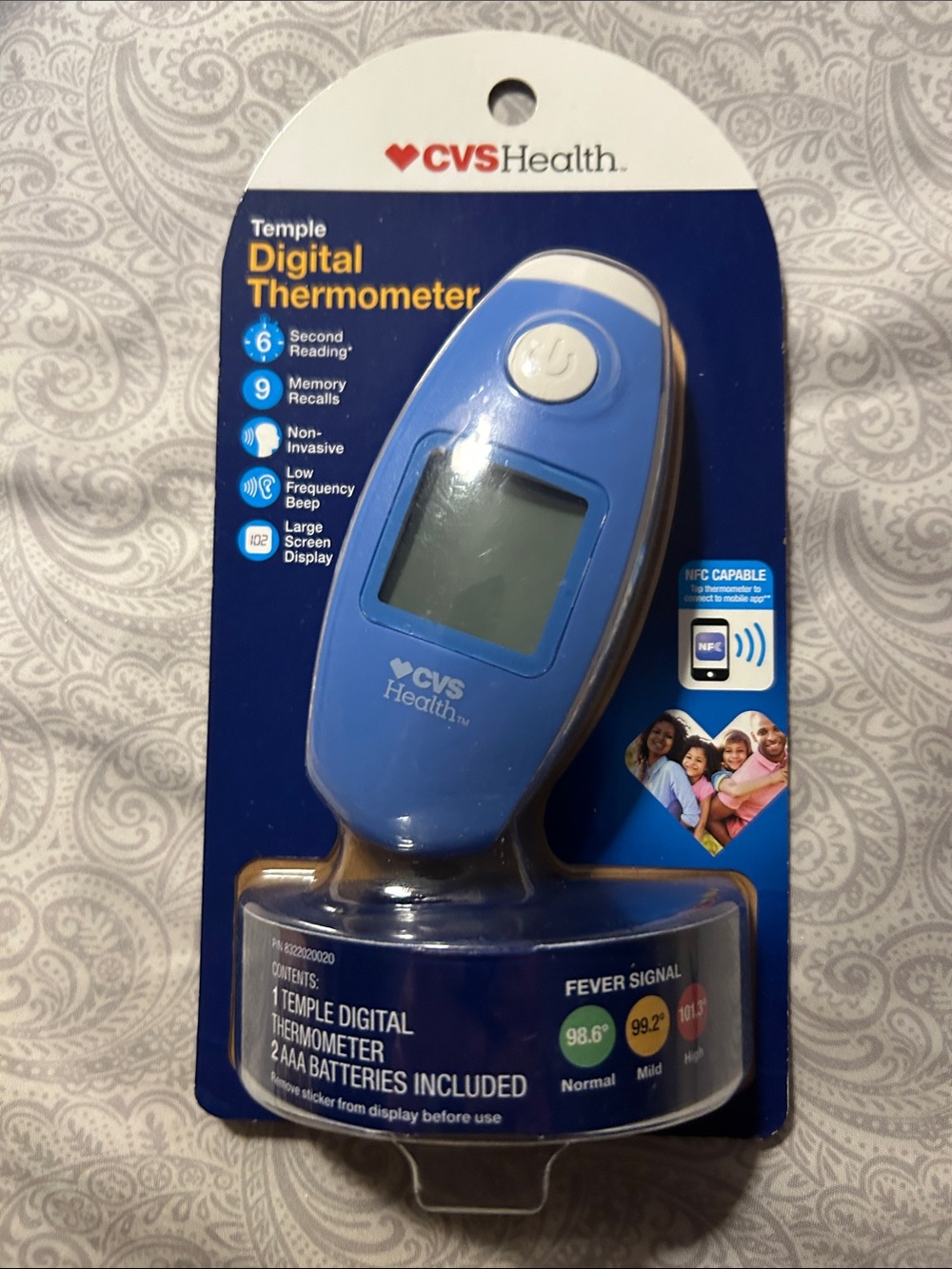 CVS Health Blue Temple Digital Thermometer